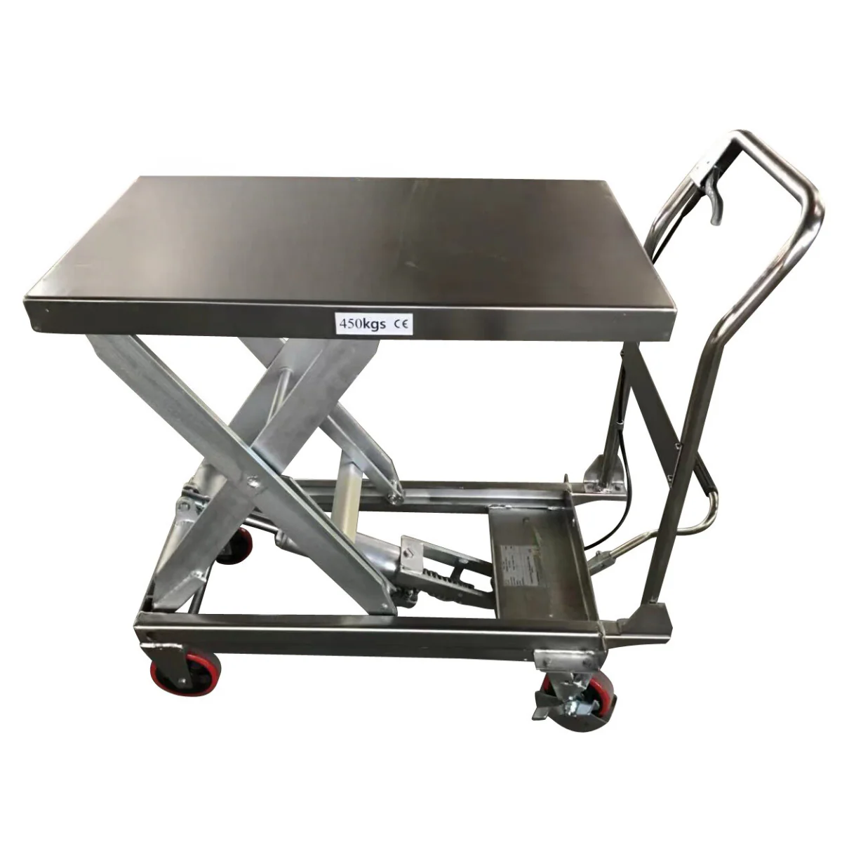 Tavolo a Pantografo in Acciaio Inox 250 kg Alzata 890 mm - immagine 2