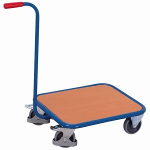 Variofit Rullo Maniglia Con Piano Di Carico In Legno Capacità 250 Kg Pneumatici Gomma Termoplatica S