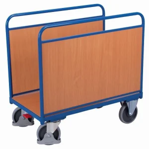 Carrello Bar Laterale Variofit Con Pareti In Legno Portata 500 Kg Pneumatici Gomma Termoplastica Sw-
