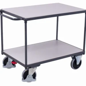 Carrello Da Tavolo Variofit Heavy Esd Con 2 Aree Di Carico Capacità 500 Kg Pneumatici In Gomma Piena