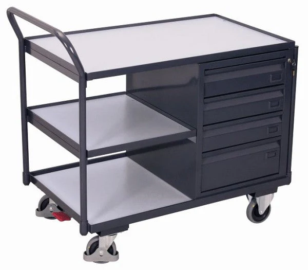 Carrello Da Officina Variofit Esd Con 3 Aree Di Carico Dimensioni Esterne: 1.125 X 625 1.010 Mm (L / - immagine 2